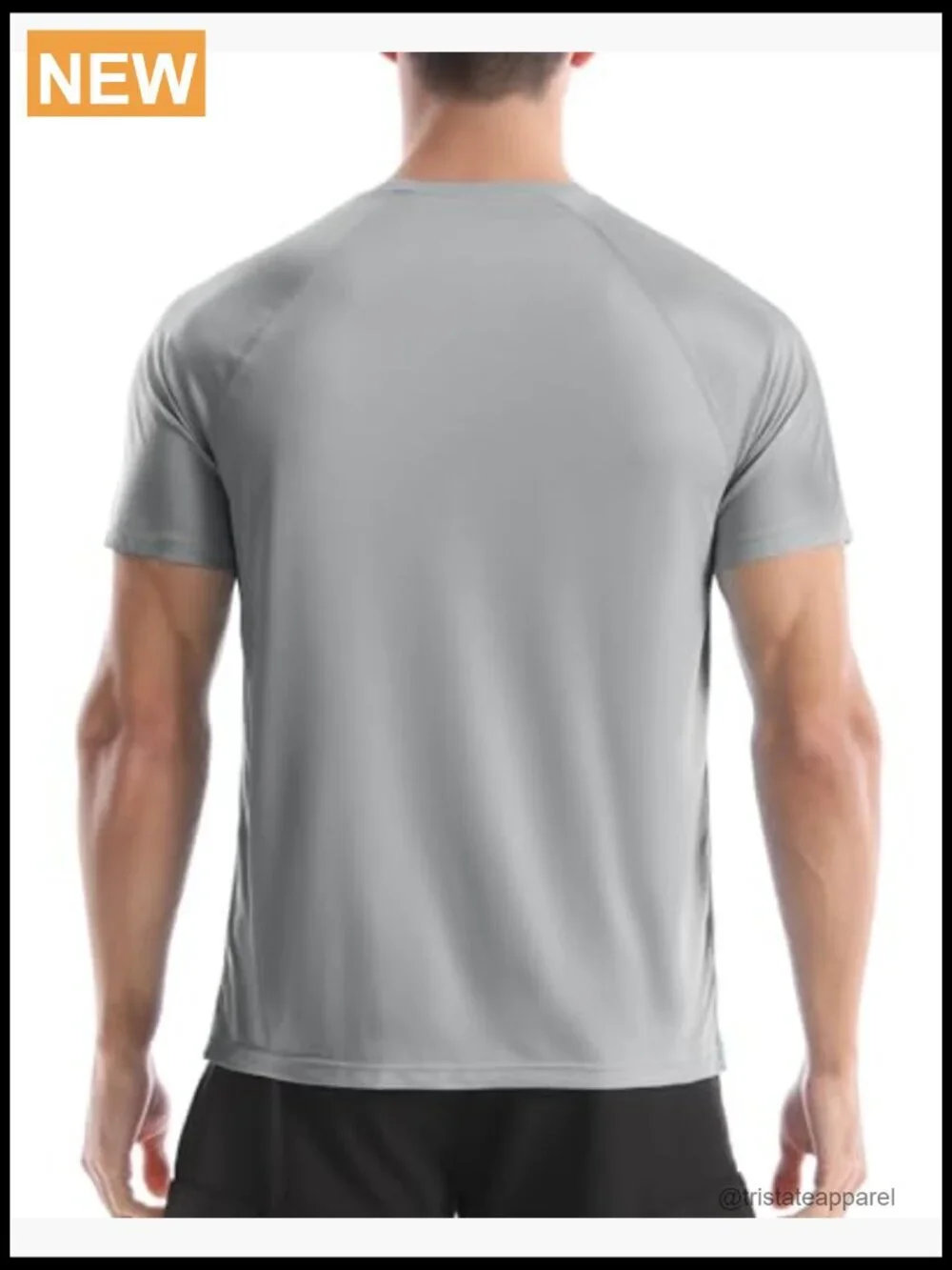 Men's UPF 50+ Sun Protection Short Sleeve Rash Guard Swim Shirt Quick Dry
